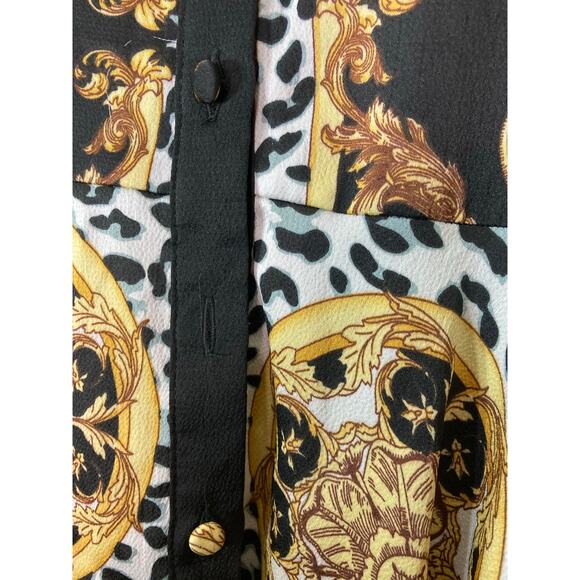 Gracia Equestrian Print Handkerchief Dress Size Small - Picture 7 of 12